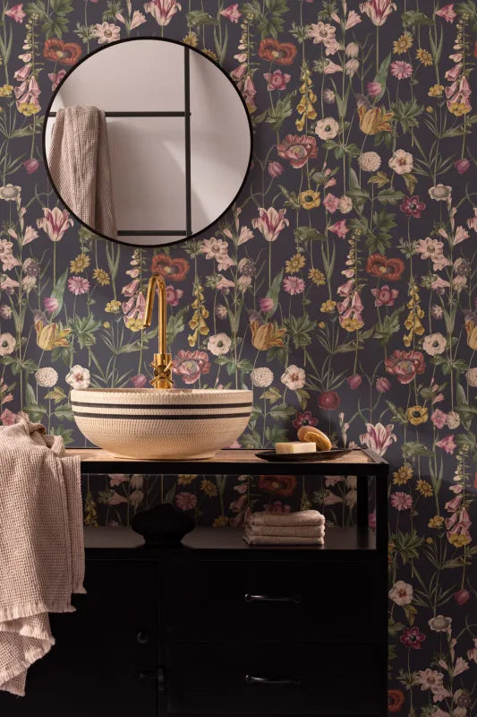 Posie Beige Wallpaper by Hovia