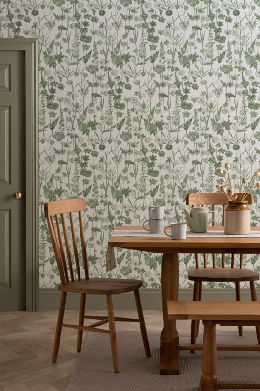 Posie Beige Wallpaper by Hovia