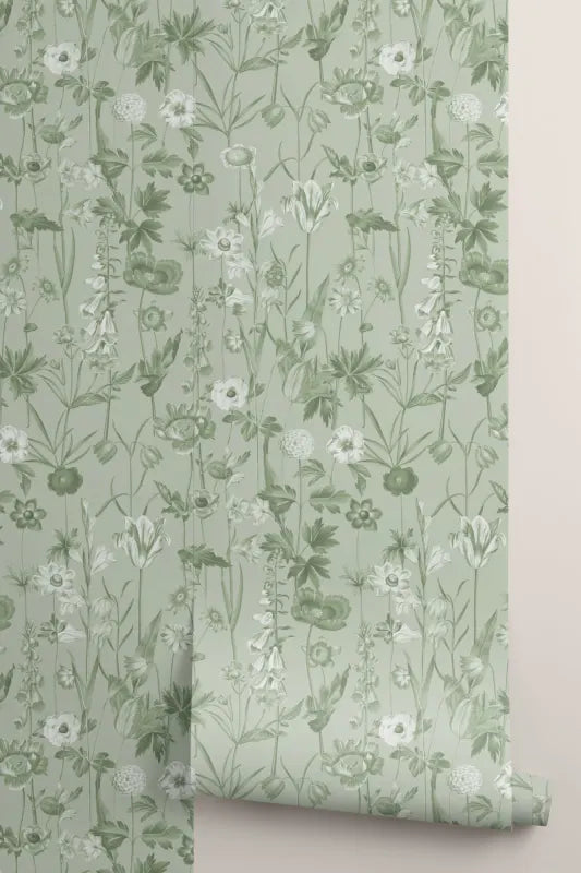 Posie Beige Wallpaper by Hovia