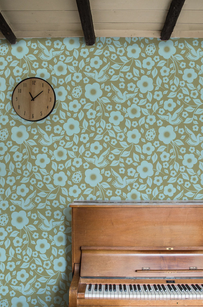 Folk Rock Wallpaper by Mini Moderns