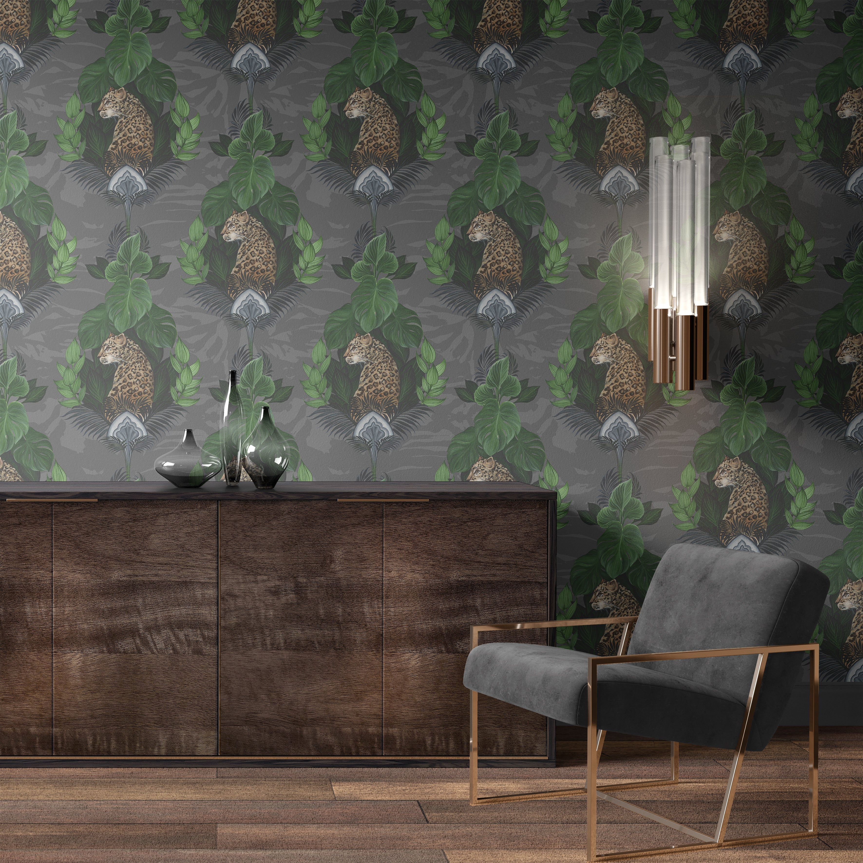 Floral Leopard Wallpaper by Graduate Collection
