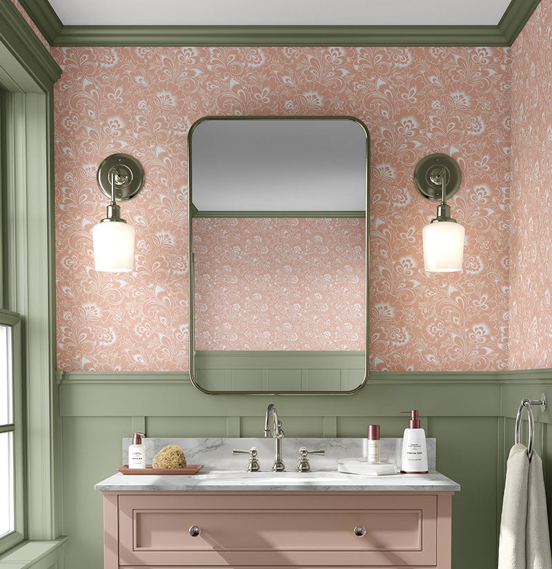 Florence Peach Wallpaper Olenka Design