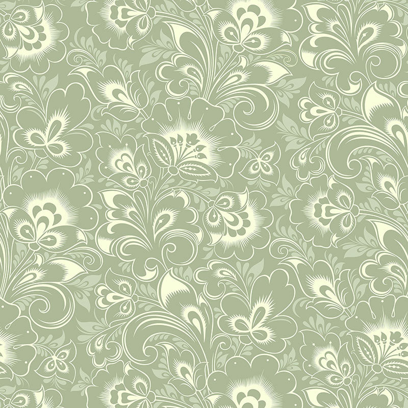 Florence Vintage Green Wallpaper