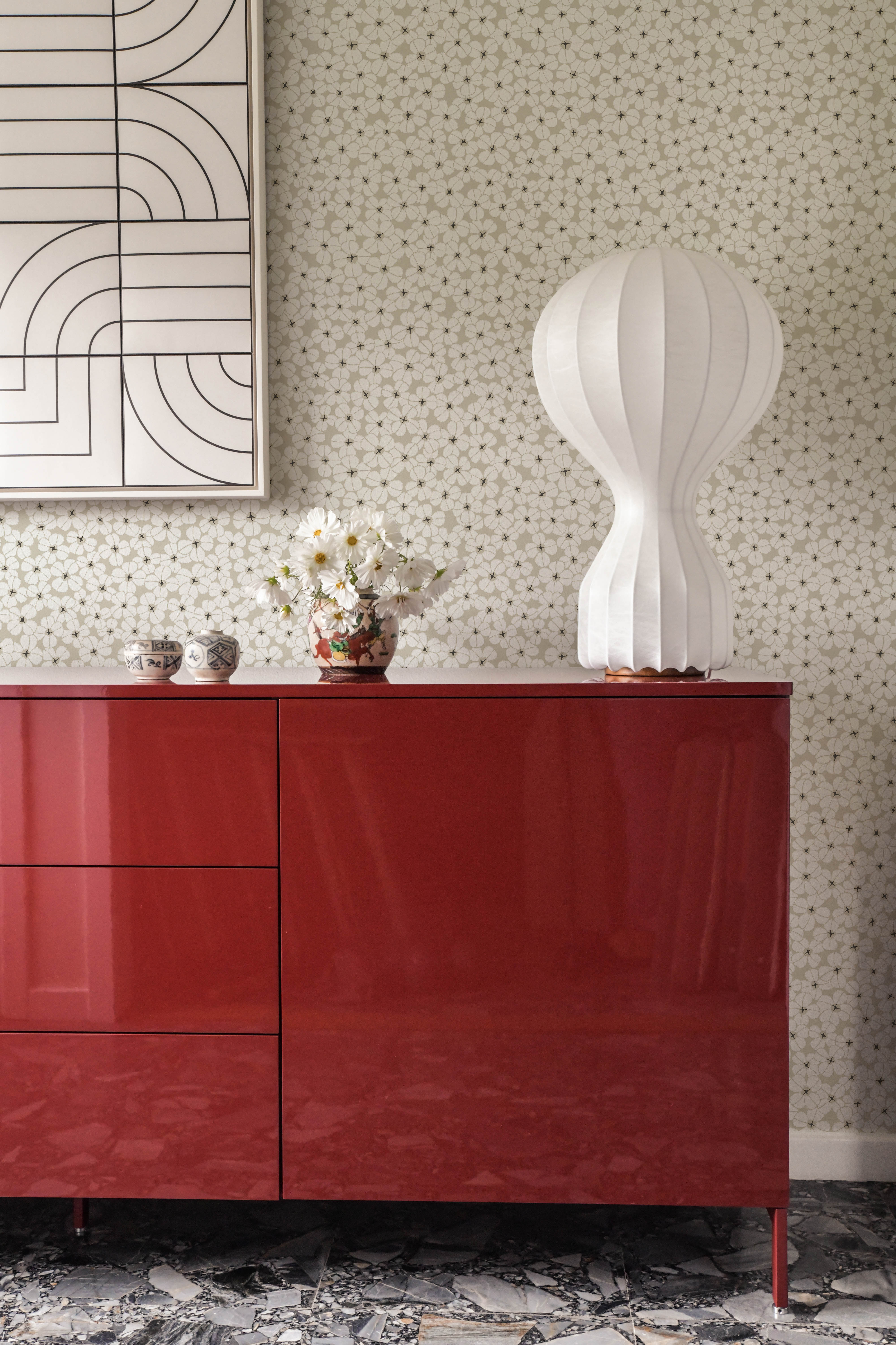 Flower Shower Wallpaper by Långelid Von Brömssen