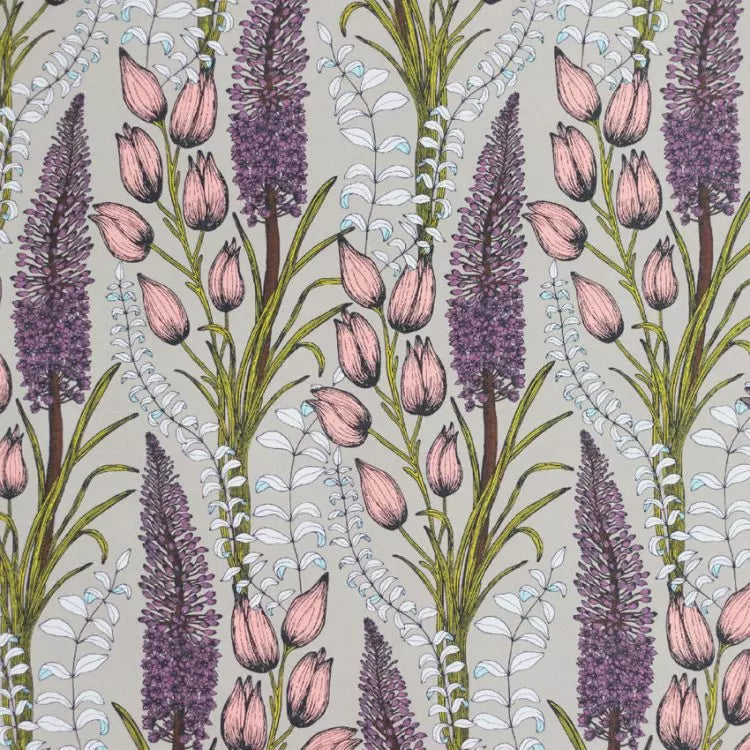 Foxtail Lily Taupe Wallpaper by Abigail Borg