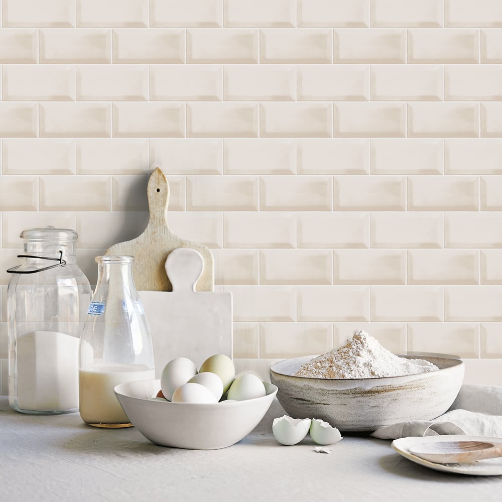 Subway Tile Wallpaper by Galerie (Just Kitchens Collection)