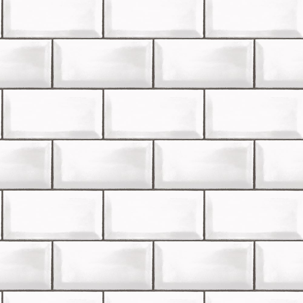 Subway Tile Wallpaper by Galerie (Just Kitchens Collection)