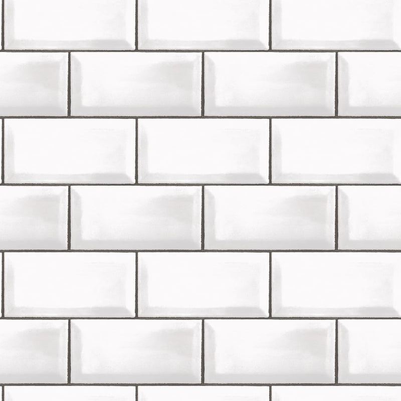 Subway Tile Wallpaper by Galerie (Just Kitchens Collection)