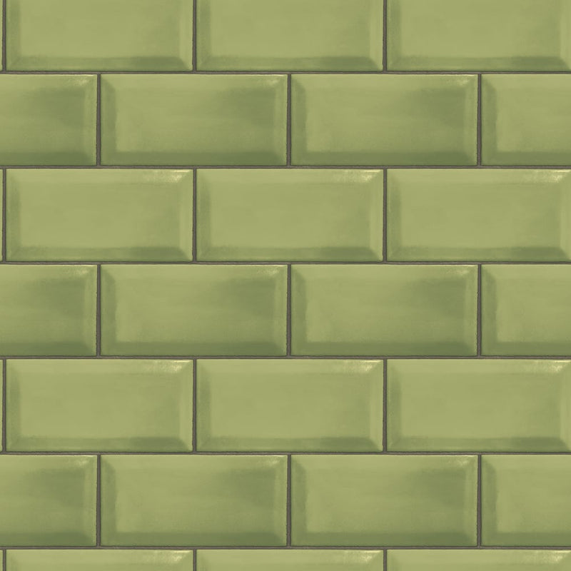 Subway Tile Wallpaper by Galerie (Just Kitchens Collection)