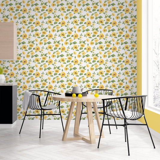 Sunflower Trail Wallpaper by Galerie (Just Kitchens Collection)