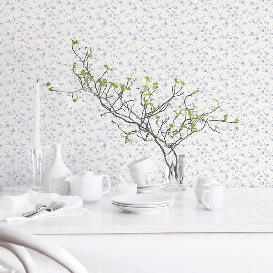 Modern Rose Trail Wallpaper by Galerie (Miniatures 3 Collection)