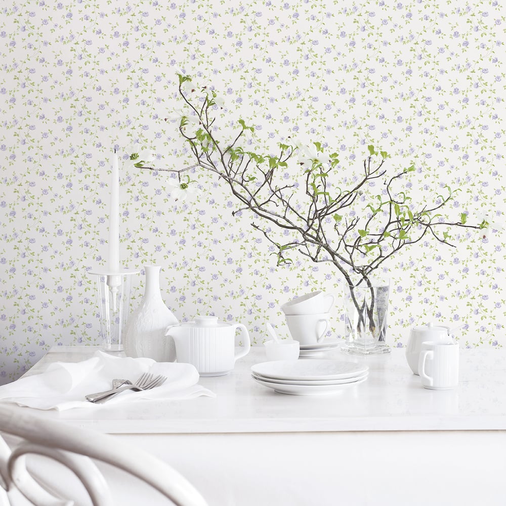 Modern Rose Trail Wallpaper by Galerie (Miniatures 3 Collection)