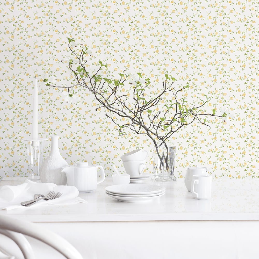 Modern Rose Trail Wallpaper by Galerie (Miniatures 3 Collection)
