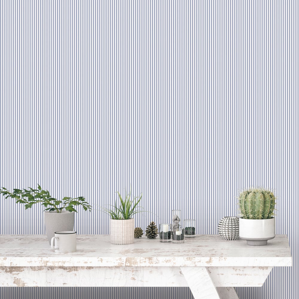 Ticking Stripe Wallpaper by Galerie (Smart Stripes 3 Collection)
