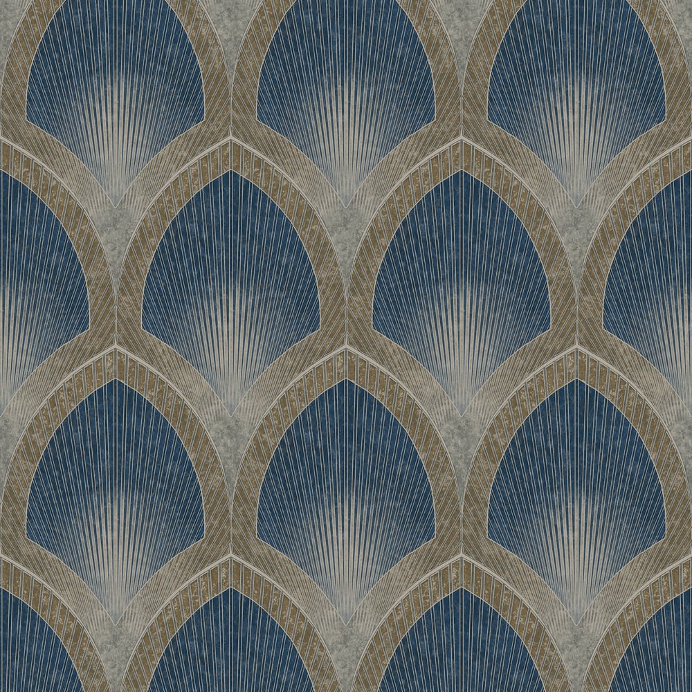 Nouveau Scallop Wallpaper by Galerie (Special FX Collection)