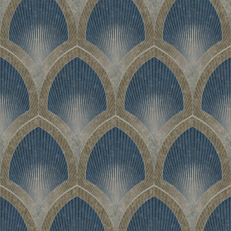 Nouveau Scallop Wallpaper by Galerie (Special FX Collection)