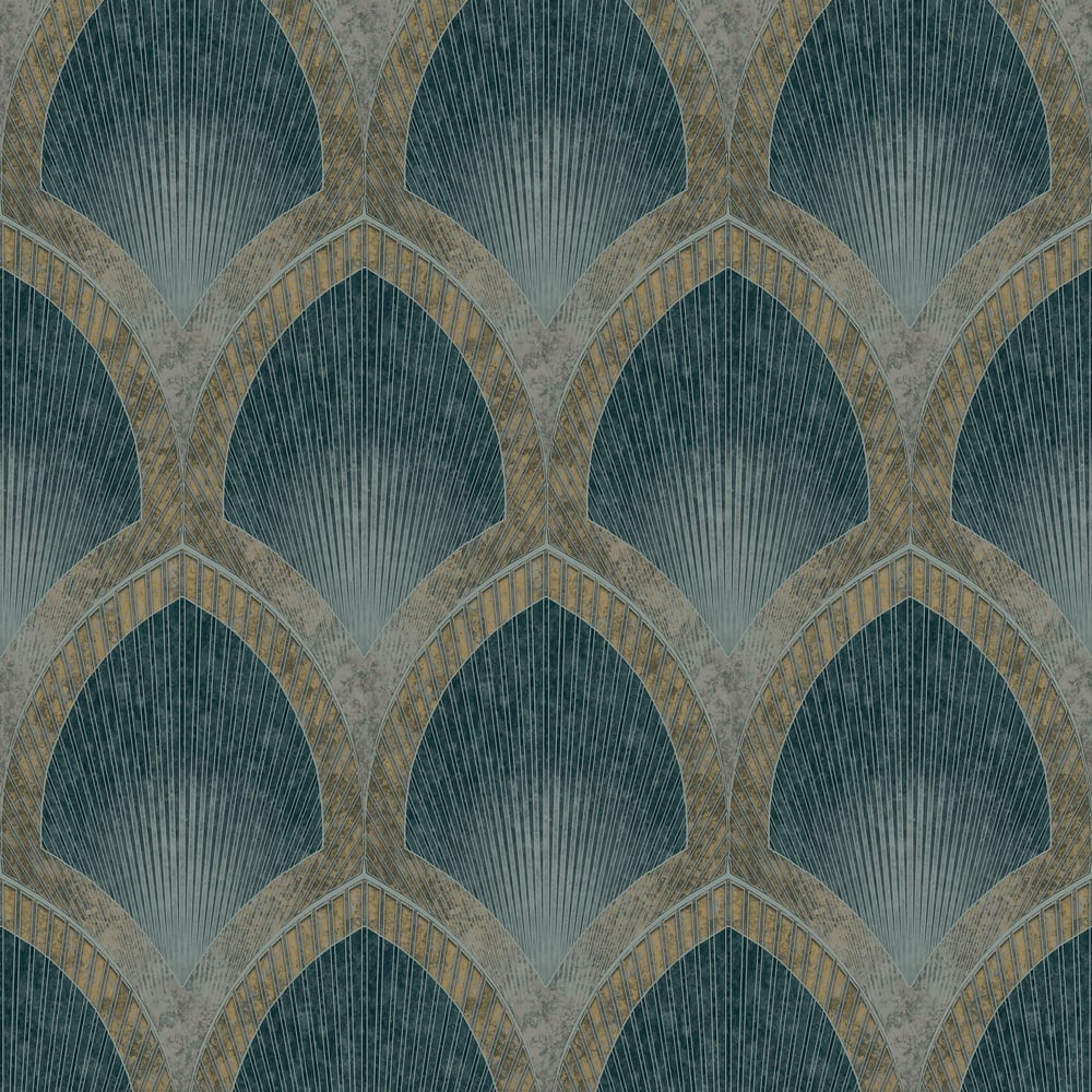 Nouveau Scallop Wallpaper by Galerie (Special FX Collection)