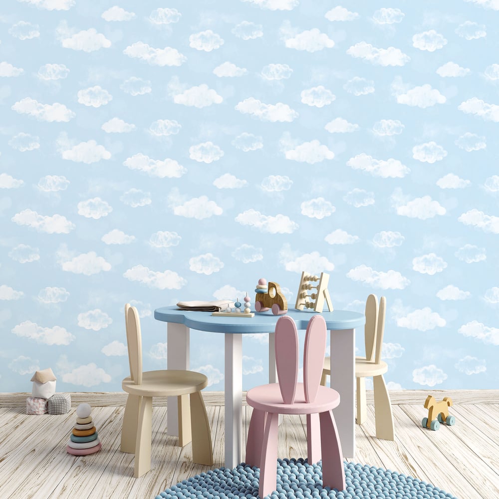 Clouds Wallpaper by Galerie (Tiny Tots 2 Collection)