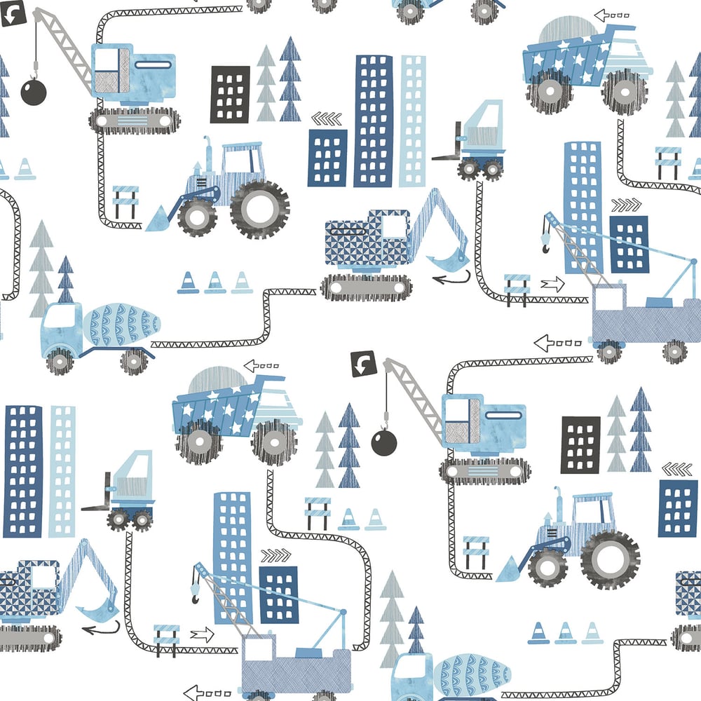 Construction Wallpaper by Galerie (Tiny Tots 2 Collection)