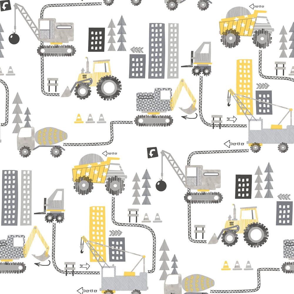 Construction Wallpaper by Galerie (Tiny Tots 2 Collection)