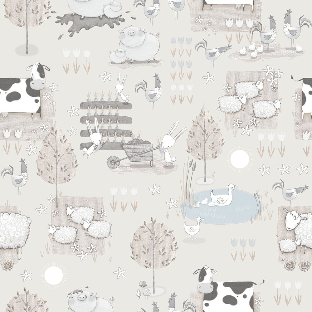 Farmland Wallpaper by Galerie (Tiny Tots 2 Collection)
