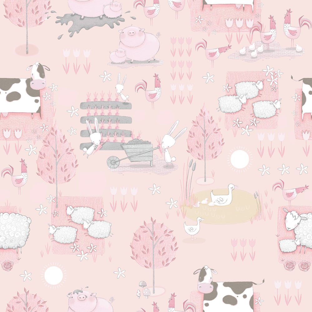 Farmland Wallpaper by Galerie (Tiny Tots 2 Collection)