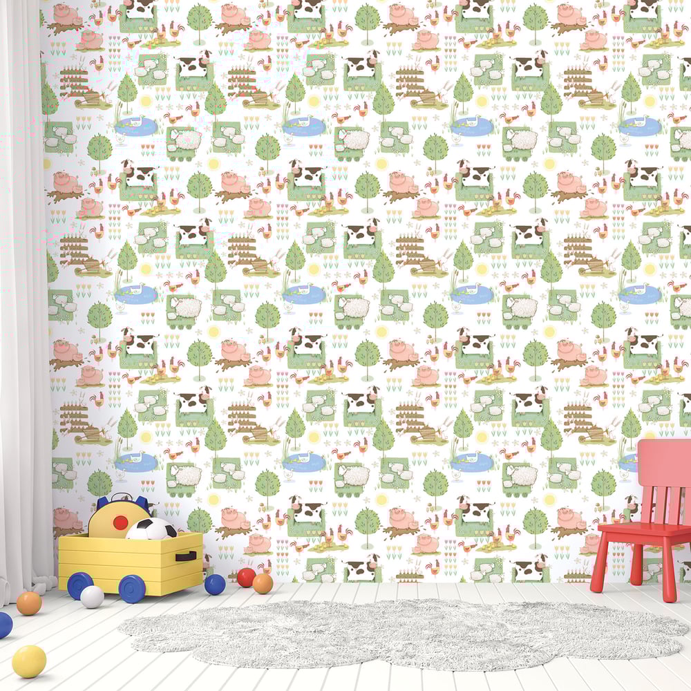 Farmland Wallpaper by Galerie (Tiny Tots 2 Collection)