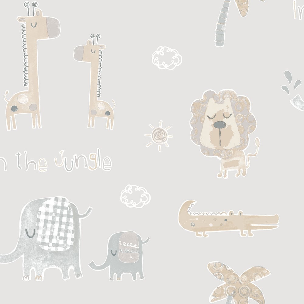 Jungle Friends Wallpaper by Galerie (Tiny Tots 2 Collection)