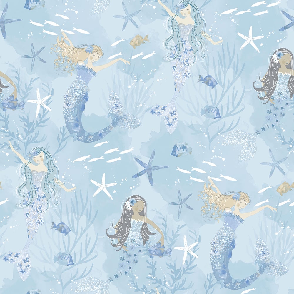 Mermaids Wallpaper by Galerie (Tiny Tots 2 Collection)