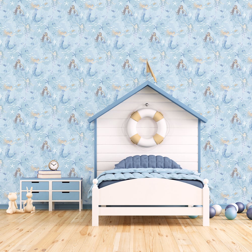 Mermaids Wallpaper by Galerie (Tiny Tots 2 Collection)