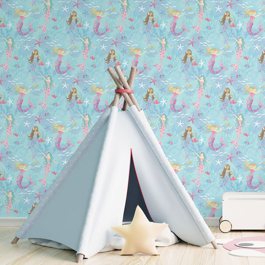 Mermaids Wallpaper by Galerie (Tiny Tots 2 Collection)