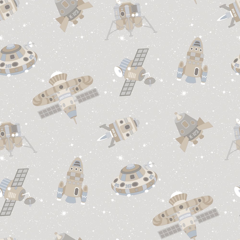 Spaceships Wallpaper by Galerie (Tiny Tots 2 Collection)