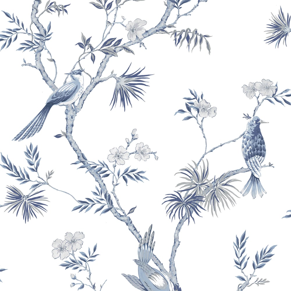 Classic Bird Wallpaper by Galerie (Secret Garden Collection)