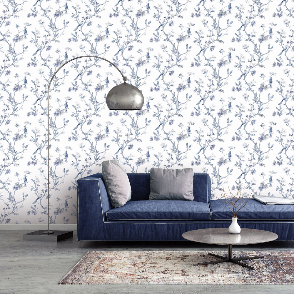 Classic Bird Wallpaper by Galerie (Secret Garden Collection)