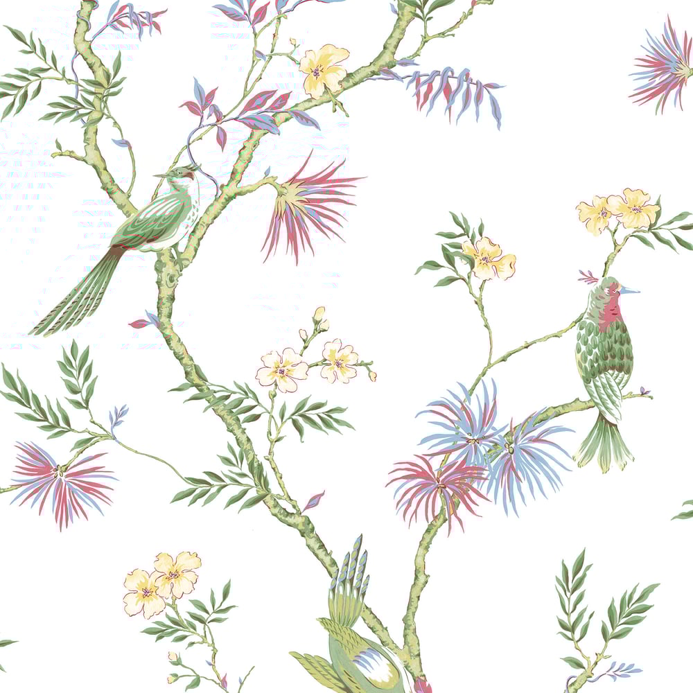 Classic Bird Wallpaper by Galerie (Secret Garden Collection)