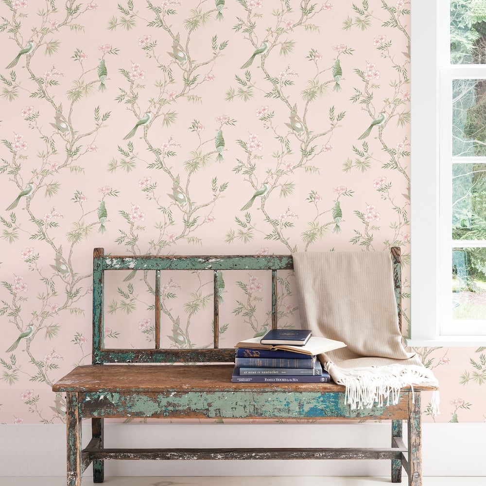 Classic Bird Wallpaper by Galerie (Secret Garden Collection)