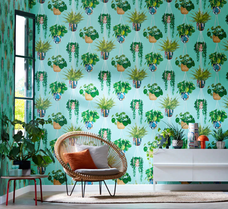 Houseplant wallpaper by Ohpopsi