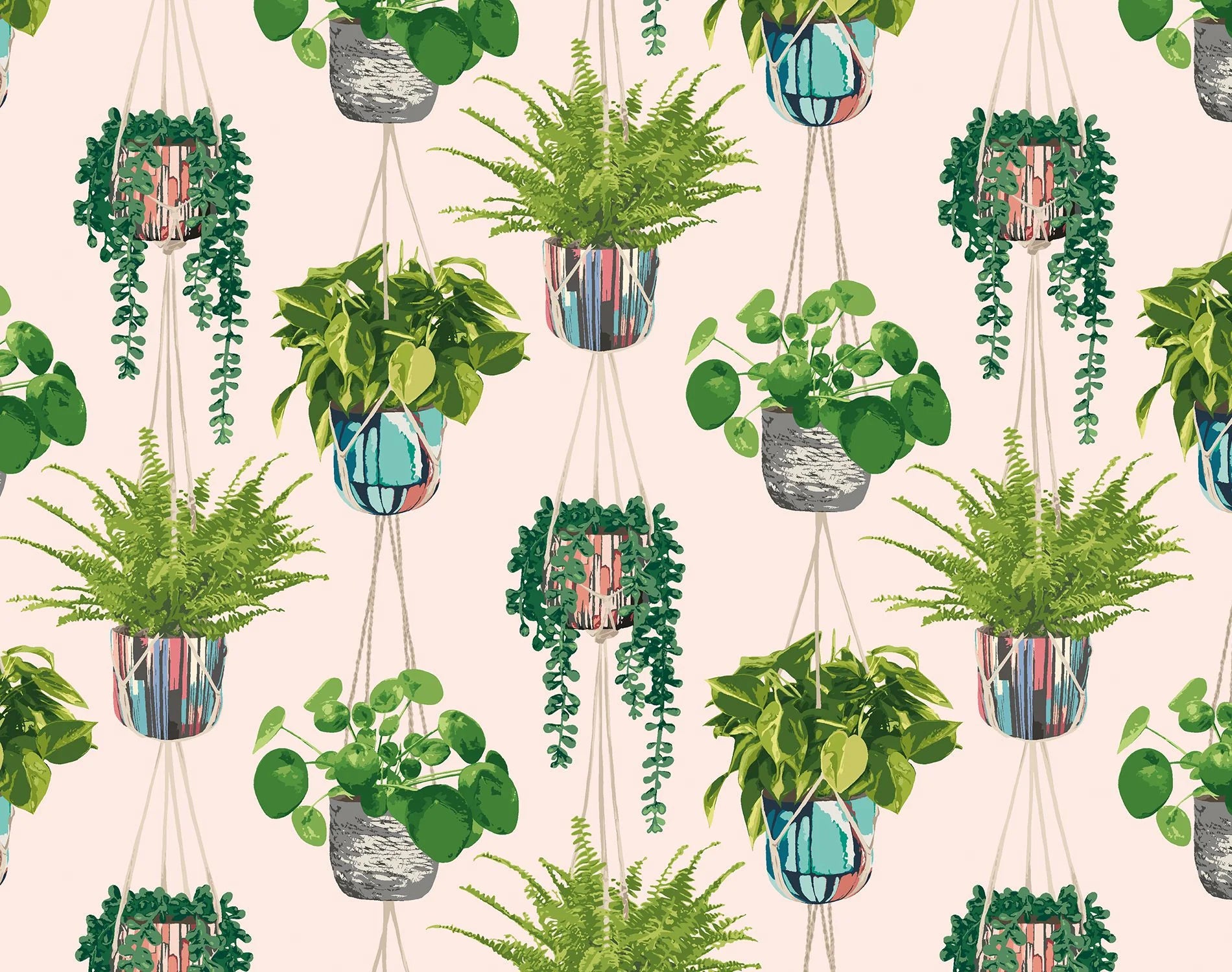 Houseplant wallpaper by Ohpopsi