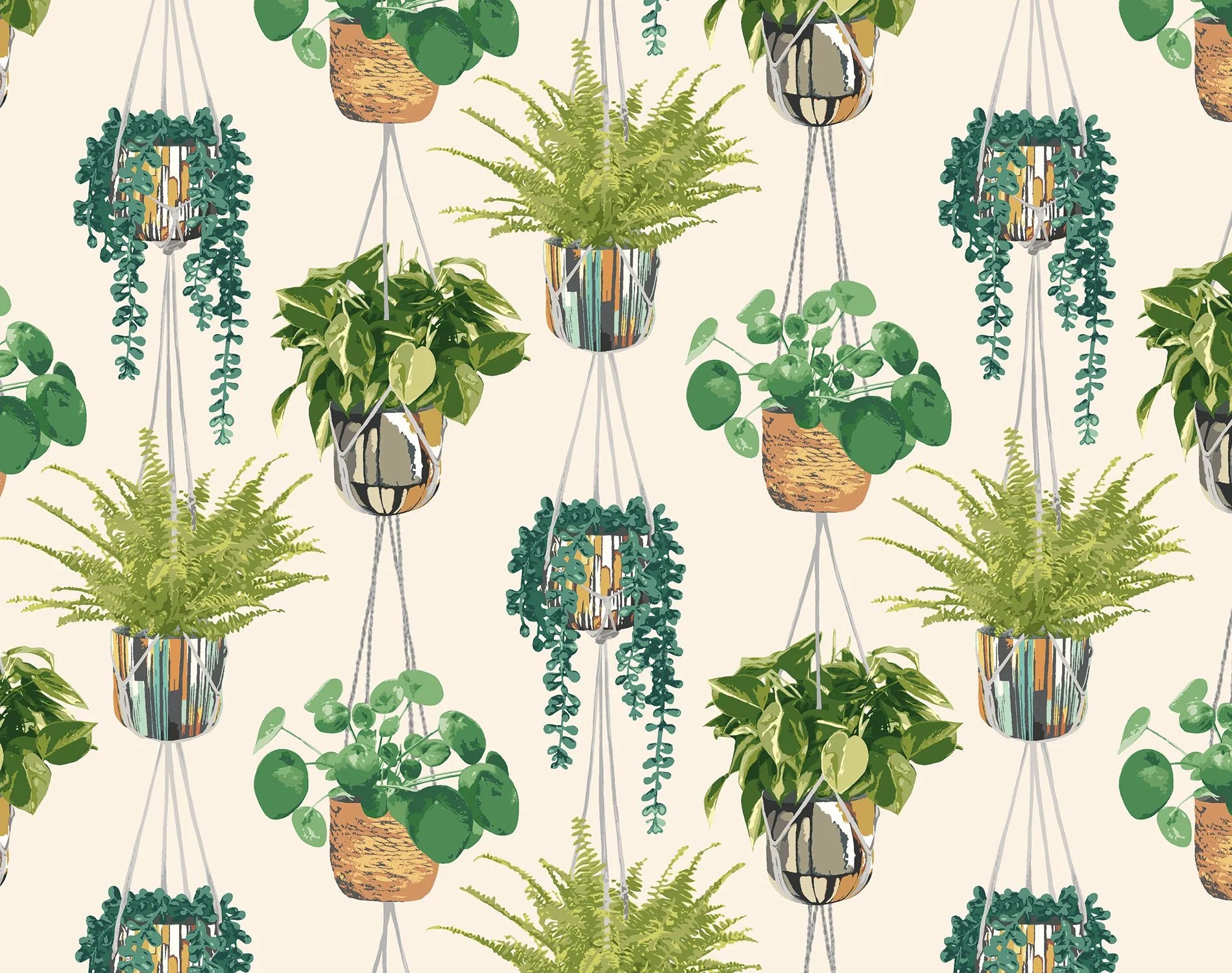 Houseplant wallpaper by Ohpopsi