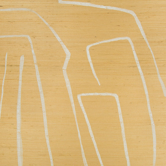 Graffito II Grasscloth Wallpaper by Kelly Wearstler