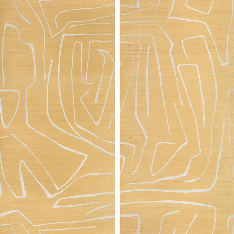 Graffito II Grasscloth Wallpaper by Kelly Wearstler