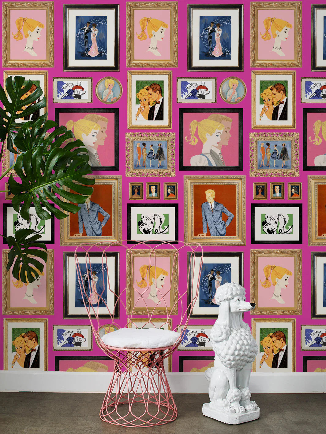 Gallery Walls Illustrated Wallpaper- 219 Barbie Collection