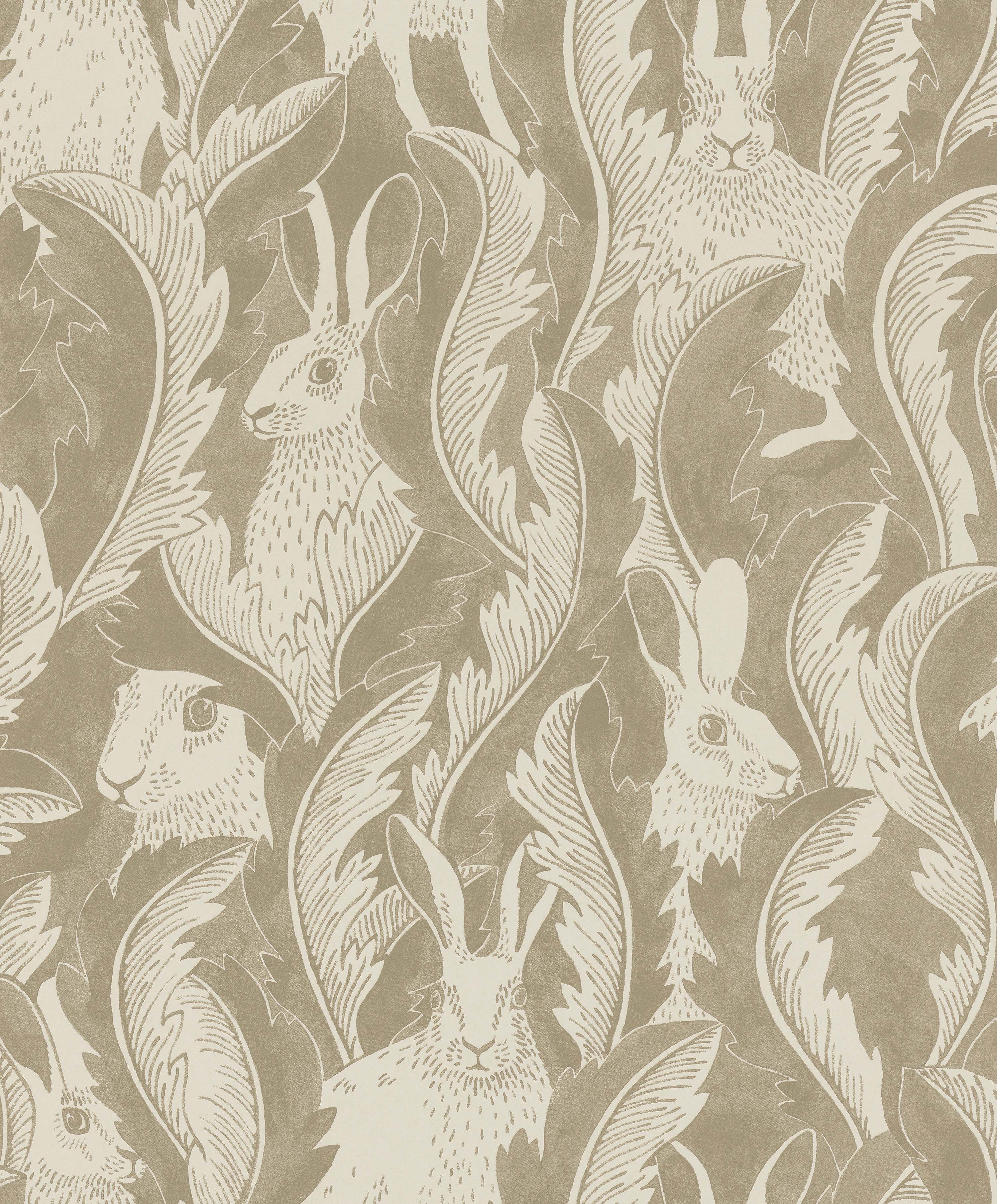 Hares in Hiding Wallpaper by Långelid Von Brömssen