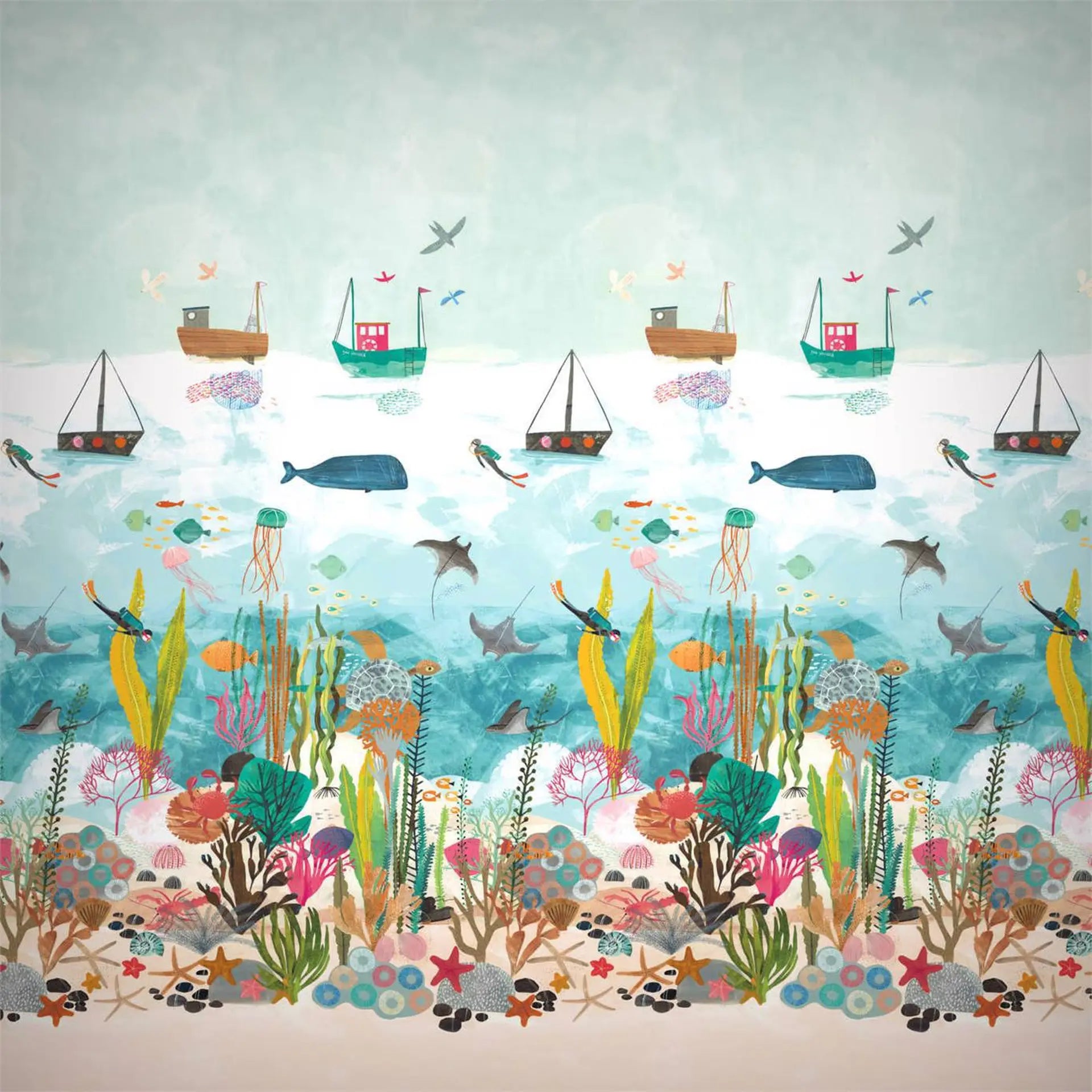 Above & Below Marine Life Wallpaper by Harlequin