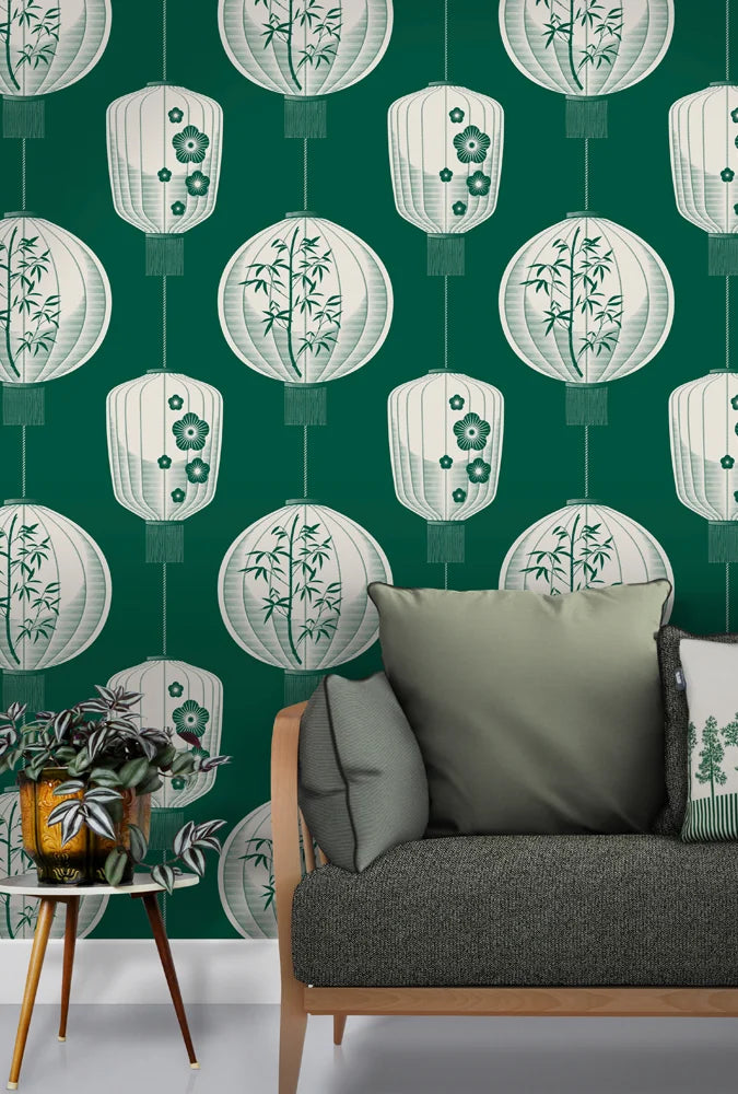 Lucky Lantern Wallpaper by Mini Moderns