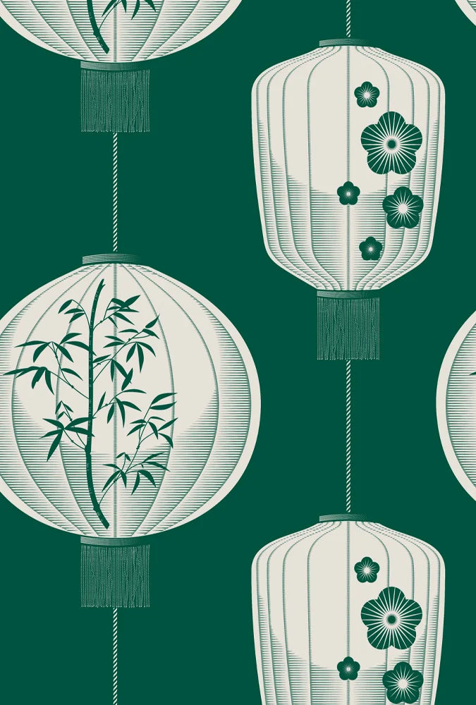 Lucky Lantern Wallpaper by Mini Moderns
