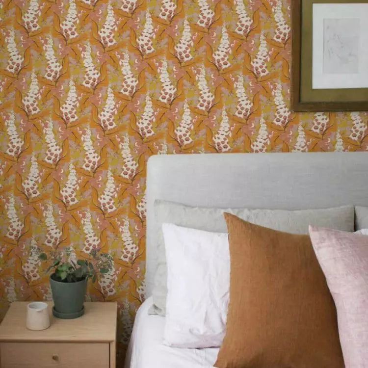 Orange Fox Wallpaper by Abigail Borg