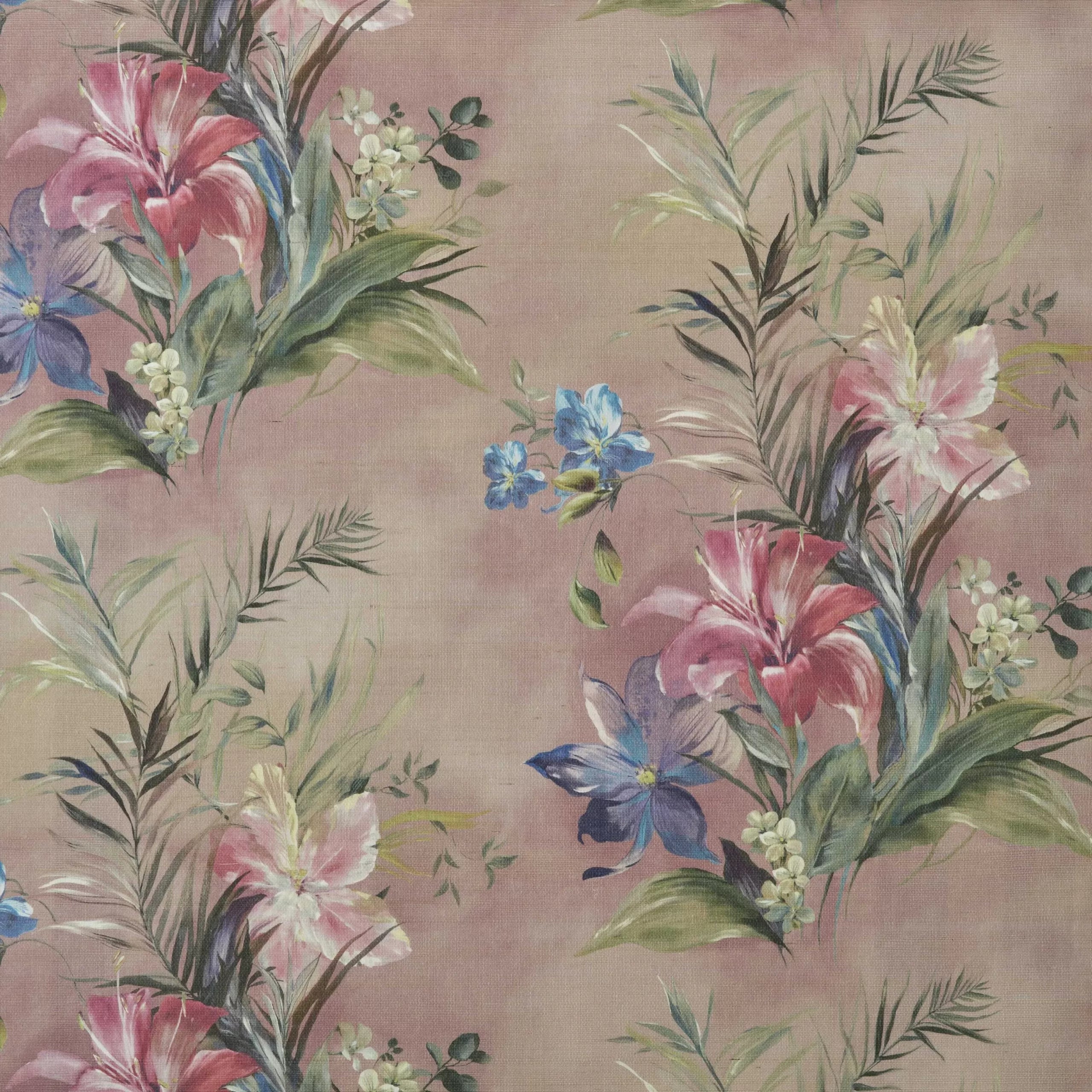 Lilliana Luxury Floral Grasscloth Wallpaper by 1838
