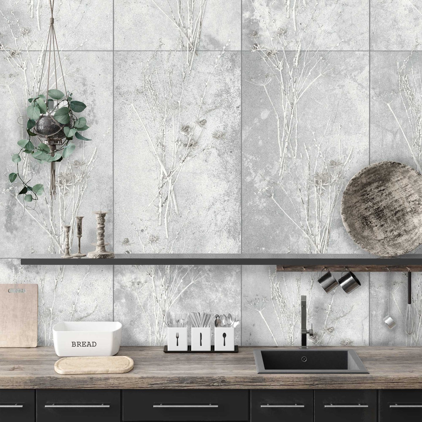 Meraki Concrete Wallpaper by Woodchip & Magnolia