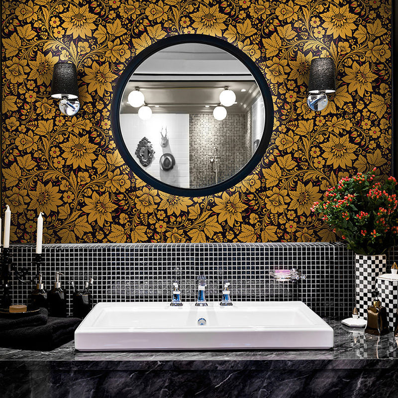 Milana Gold Wallpaper by Olenka Design